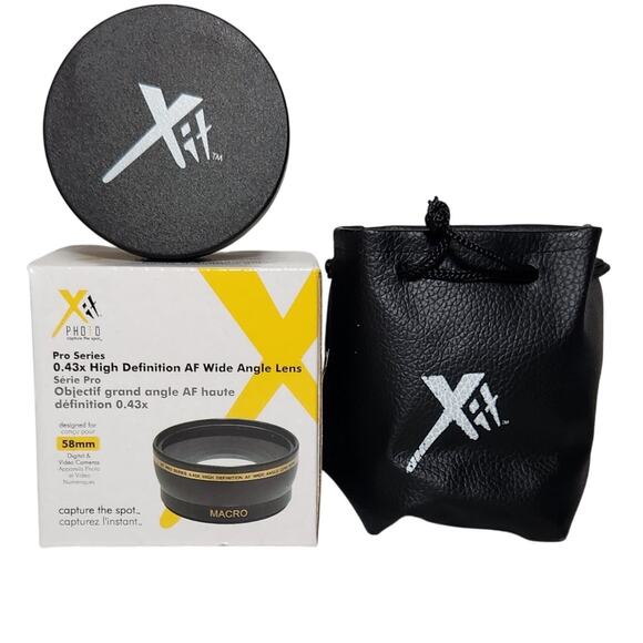 Xit Photo Pro Series 0.43x High Definition AF Wide Angle 58MM Lens Open Box - Picture 1 of 4